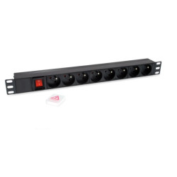 ÷ Regleta alimentacion rack 19\" 1u 8 tomas  modelo frances con interruptor - 169-EQ333285