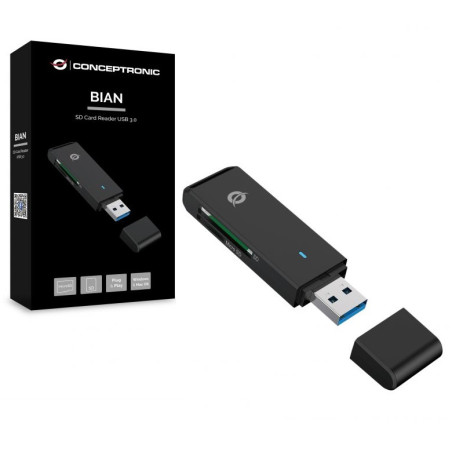 ÷ Card reader externo conceptronic bian02b usb 3.0 sd/sdhc/sdxc microsd/tflash - 169-2CONBIAN02B