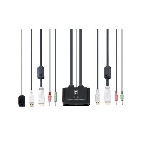 ÷ Conmutador automatico level one v/t/m 1a2 cpus hdmi usb con audio cables incluidos - 169-LOKVM-0290