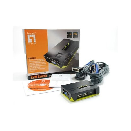 ÷ Conmutador automatico level one v/t/m 1a2 cups usb cables incluidos - 169-LOKVM-0222