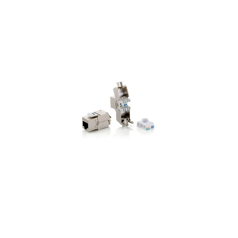 Keystone Jack geschirmt Cat6A LSA Prem. wzf.8Stk sil Polybeutel - 169-EQ767221
