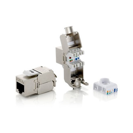 Keystone Jack geschirmt Cat6A LSA Prem. wzf.8Stk sil Polybeutel - 169-EQ767221