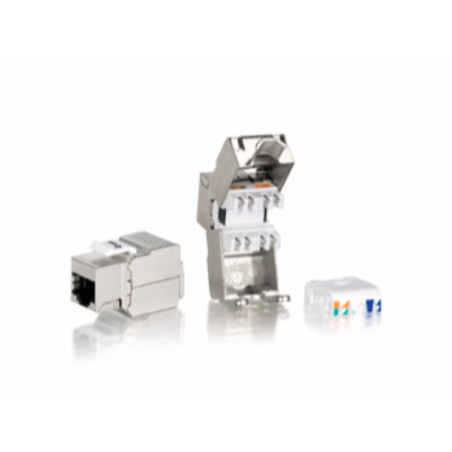 Keystone Jack geschirmt Cat6 LSA Prem. wzf 8Stk sil Polybeutel - 169-EQ767211
