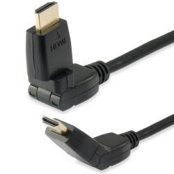 ÷ Cable hdmi equip hdmi 2.0 high speed con ethernet 2m conectores pivotantes 180? 119362 - 169-EQ119362