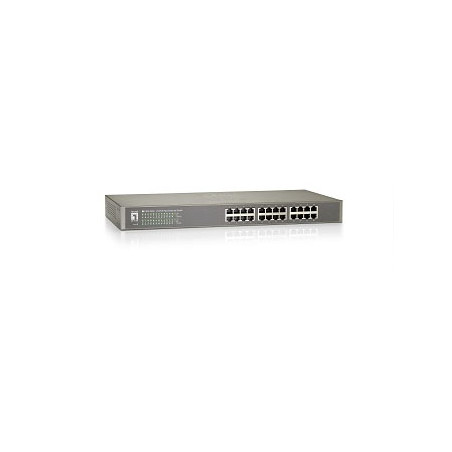 ÷ Switch level one no gestion 24 puertos 10/100 rack 19\" - 169-LOFSW-2450