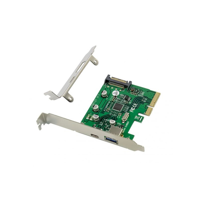 ÷ Controladora pcie conceptronic emrick09g pcie x4 2 puertos usb 3.2 gen2 ( usb-c,usb-a) - 169-2CONEMRICK09G