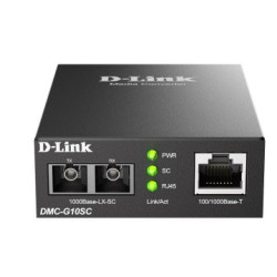 ÷ Convertidor de medios monomodo 100/1000 base-t a 1000 base-lx (sc) 10km power 5v - 169-DLINKDMC-G10SC