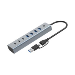 ÷ Hub usb 3.0 conceptronic hubbies20g 7 puertos usb-c a 3xusb-c 4xusb-a - 169-2CONHUBBIES20G