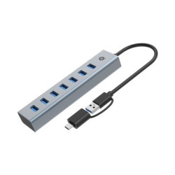 ÷ Hub usb 3.0 conceptronic hubbies21g 7 puertos  usb-c a  7xusb-a - 169-2CONHUBBIES21G