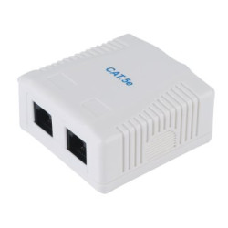 ÷ Roseta de superficie categoria 5e 2 hembras rj45 color blanco - 169-EQ235114