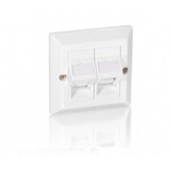 ÷ Placa frontal universal equip roseta keyston 2 puertos 45? 760301 - 169-EQ760301