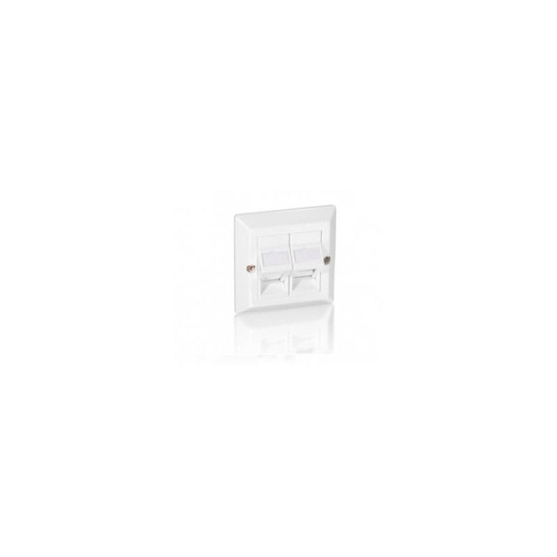 ÷ Placa frontal universal equip roseta keyston 2 puertos 45? 760301 - 169-EQ760301