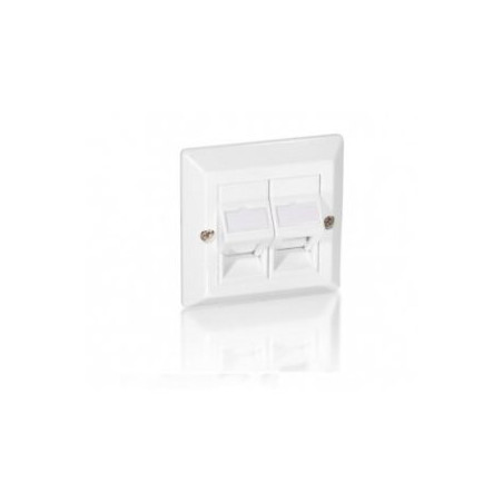 ÷ Placa frontal universal equip roseta keyston 2 puertos 45? 760301 - 169-EQ760301