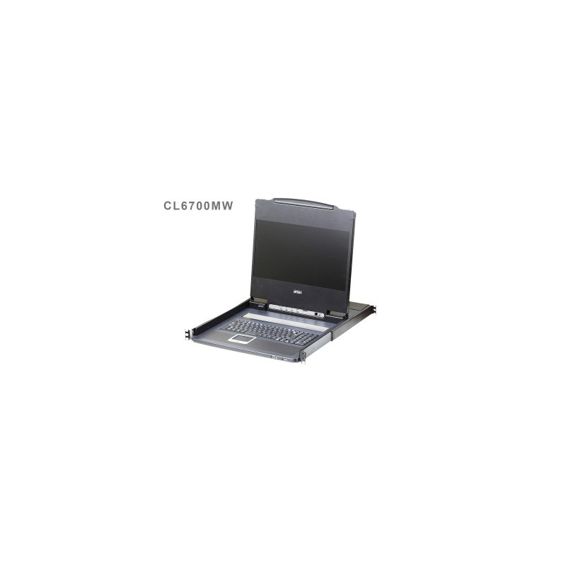 ATEN Consola LCD single rail (HDMI / DVI / VGA, USB) - CL6700MW-ATA-SG