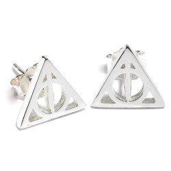 Pendientes Deathly Hallows plata - 5055583412363