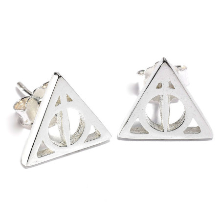 Pendientes Deathly Hallows plata - 5055583412363