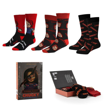 Set 3 calcetines Chucky adulto - 8445484544695
