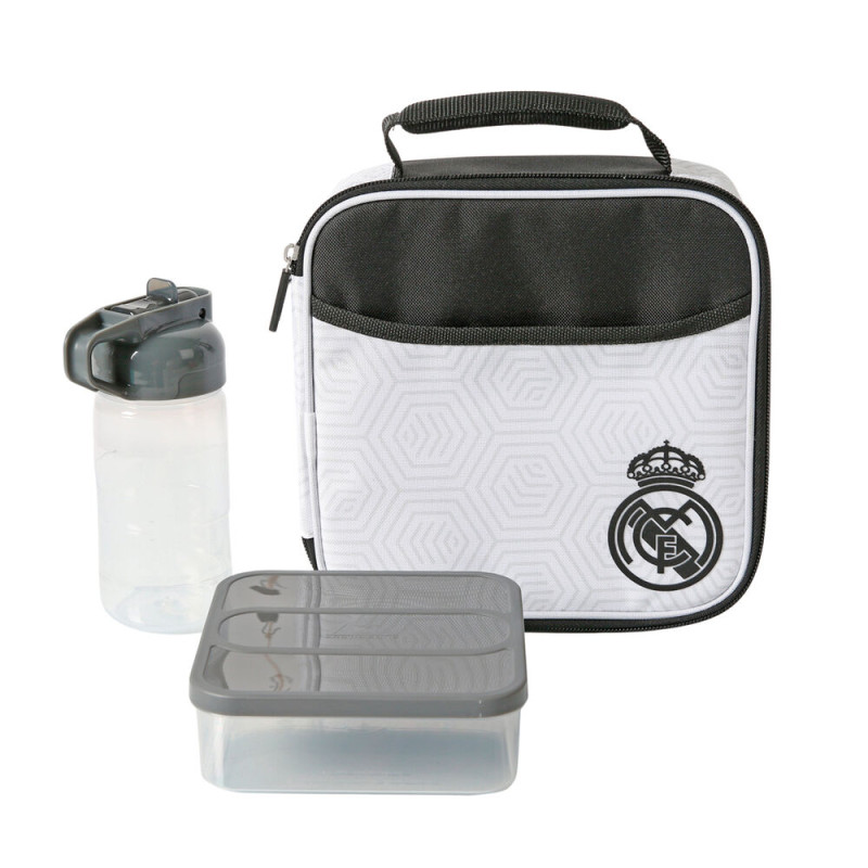 Bolsa porta alimentos termica + tupper + botella Real Madrid - 8436624200113