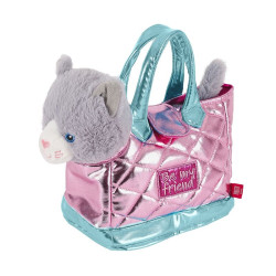 Bolso mano + peluche Rosa gato Coco 28cm - 8015831130866