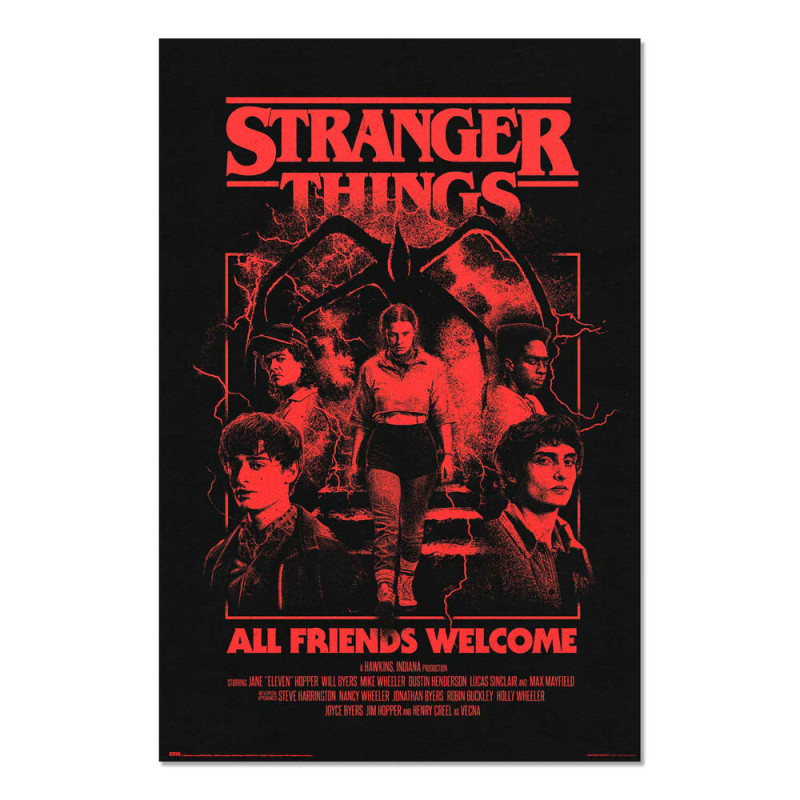 Poster All Friends Welcome Stranger Things - 8435747822677