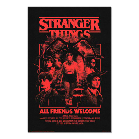 Poster All Friends Welcome Stranger Things - 8435747822677