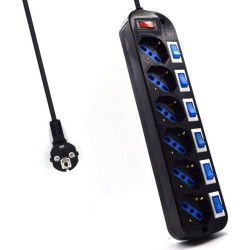 Regleta Ewent 6 Tomas Shucko Interruptor - 8054392617966