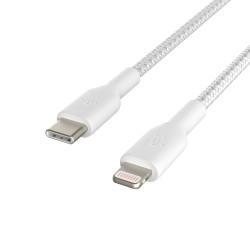 Belkin Lightning/USB-C Kabel ummantelt mfi 1m weiß - 0745883788439