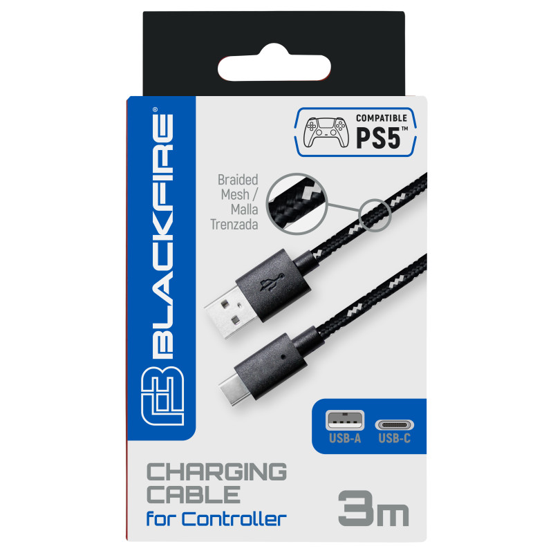 Cable Usb Type C 3M Blackfire Mando Ps5 - 8431305029700