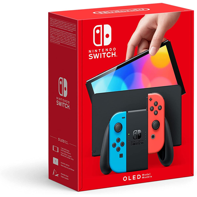 Nintendo Switch (OLED-Model) Neon-Red/Neon-Blue - 0045496453442