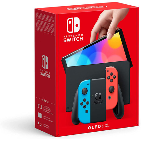 Nintendo Switch (OLED-Model) Neon-Red/Neon-Blue - 0045496453442