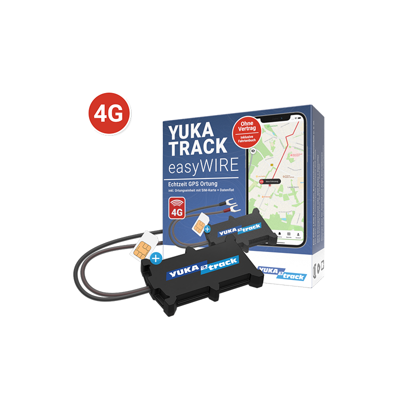 IoT YUKAtrack easyWire 4G AIO GPS Car Tracker with SIM + Data Flat - YTC880LOFD01