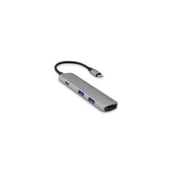 Epico Hub USB-C a 4K HDMI, 2USB-A, USB-C - Gris espacial - 9915111900012