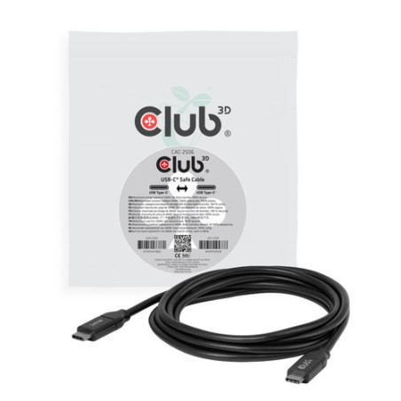 CABLE USB-C CLUB 3D CARGA SEGURA 240W NO DATA 2M/6.56FT - CAC-2506