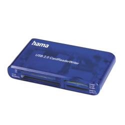 Hama USB 2.0 Multi Card Reader 35 in  1, blue             55348 - 00055348