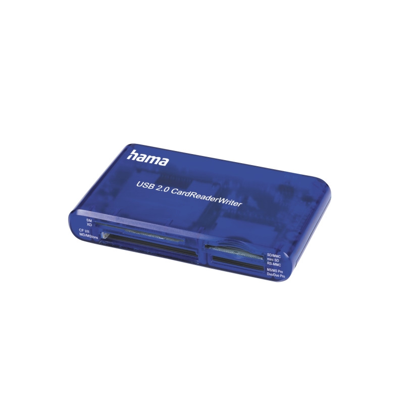 Hama USB 2.0 Multi Card Reader 35 in  1, blue             55348 - 00055348
