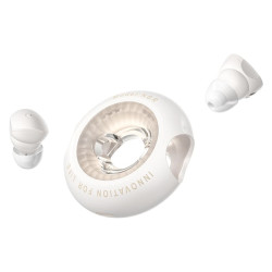 Vention Tiny T17 Auriculares Bluetooth 5.3 con Estuche de Carga - True Wireless - 6h Autonomia - LED - Color Beige - NBRN0-2