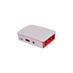 Raspberry caja oficial para Pi 3 - Color rojo/blanco - RPI3-CAJA-OFICIAL2
