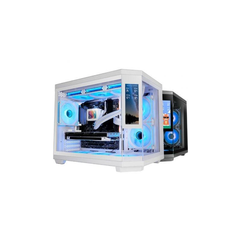 Caja Gaming Minitorre Mars Gaming MC-3TCORELCDM/ Blanca - MC3TCORELCDMW