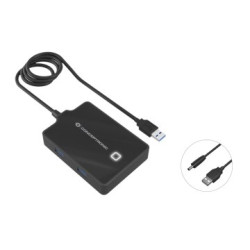 HUB USB3.0 CONCEPTRONIC HUBBIES11B 4 PUERTOS Y CABLE DE 90CM - HUBBIES11B