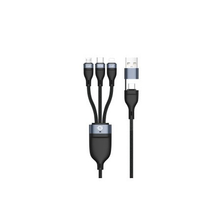 CONCEPTRONIC Kabel USB-C/-A3.0-C/MicroB/+ 480Mbs 1.50m sw - ETTA06B15