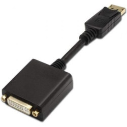 Conversor Aisens A125-0133/ DisplayPort Macho - DVI Hembra/ 15cm/ Negro - A125-0133