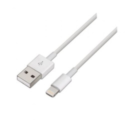 Cable USB 2.0 Lightning Aisens A102-0036/ USB Macho - Lightning Macho/ 2m/ Blanco - A102-0036