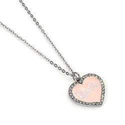 Collar Corazón Rosa Con Cristal De Barbie - 5055583451966