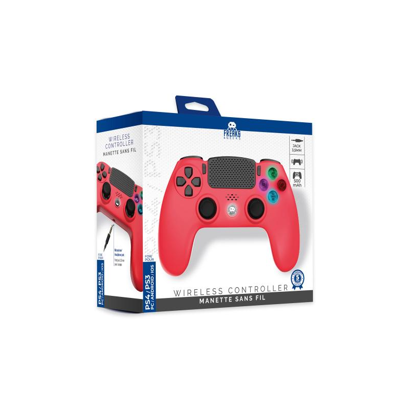 Mando Bluetooth LED Rojo Freaks & Geeks Ps4 - 3701625904205
