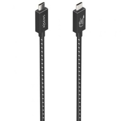 Cable USB 4.0 Tipo-C Aisens A156-0868/ USB Tipo-C Macho - USB Tipo-C Macho/ Hasta 240W/ 40Gbps/ 1.5m/ Gris - A156-0868