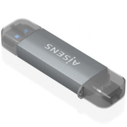Lector de Tarjetas Externo Aisens ASCR-2AC08-GR/ USB 3.1 - ASCR-2AC08-GR