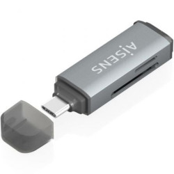 Lector de Tarjetas Externo Aisens ASCR-2C10-GR/ USB 3.1 - ASCR-2C10-GR