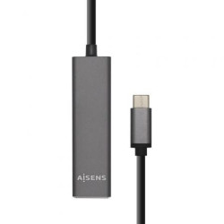Hub USB Tipo-C Aisens A109-0403/ 4xUSB/ Gris - A109-0403