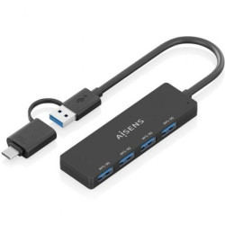 Hub USB Tipo-C + USB 3.1 Aisens A109-0987/ 4xUSB - A109-0987