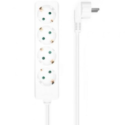 Regleta Aisens A154-0533/ 4 Tomas de Corriente/ Cable 1.4m/ Blanco - A154-0533